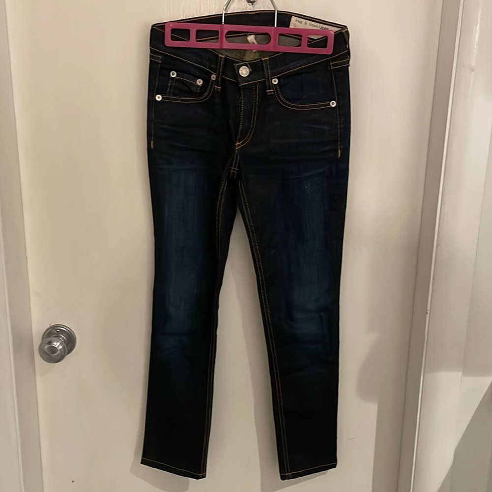 Rag & Bone skinny jeans, dark wash in size 24